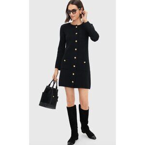 Tuckernuck Alex Mill Black Stella Paris Cardigan Dress Size Small